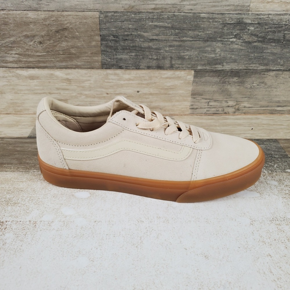 Vans Ward Womens Shoe Sz 10 Comfort Creme Brulee Suede Round Toe Lace Up Sneaker